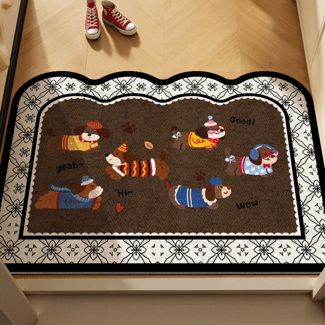 Decorative Dog-Themed Entrance Mat