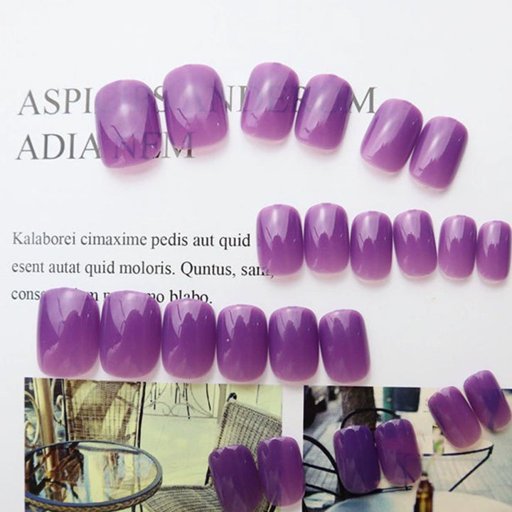 Glossy Natural Finish Press-On Nails Kalsten 1790727561