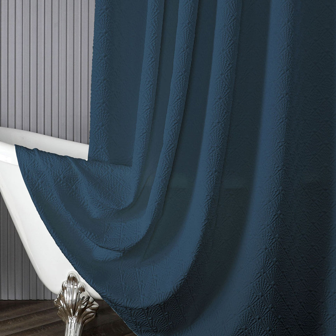 Textured Leaf Pattern Shower Curtain Kalsten