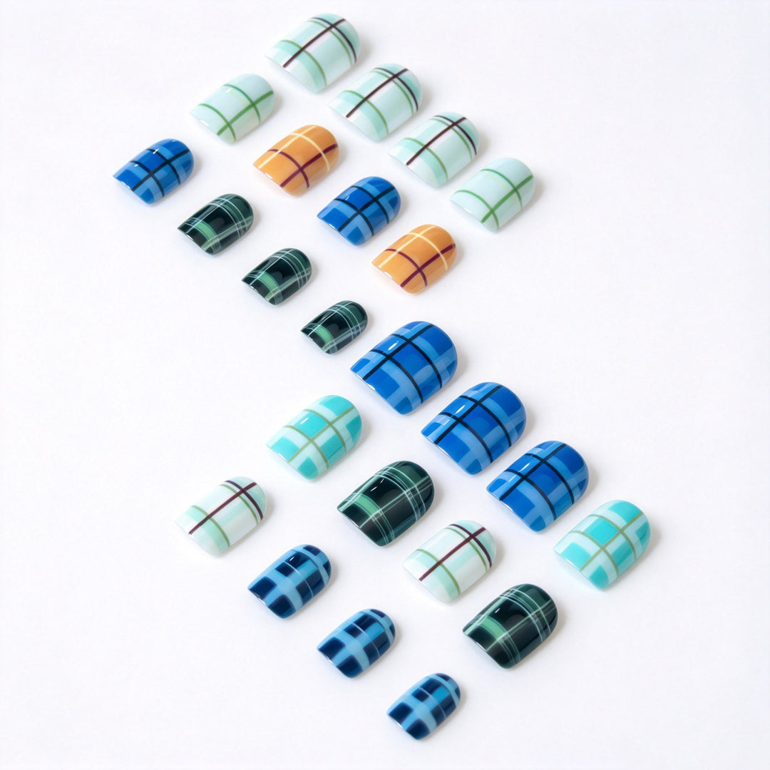 Geometric Patterned Nail Art