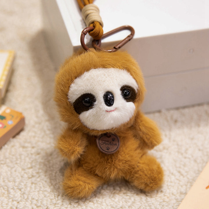 Plush Sitting Piglet Comforter Toy with Embroidered Paw Charm and Pendant Kalsten