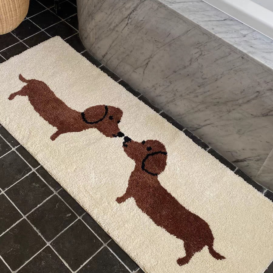 Adorable Dog-Themed Bath Mat Kalsten