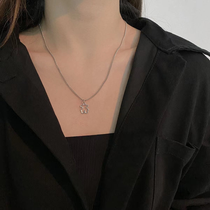 Outline Bear Pendant Necklace Kalsten