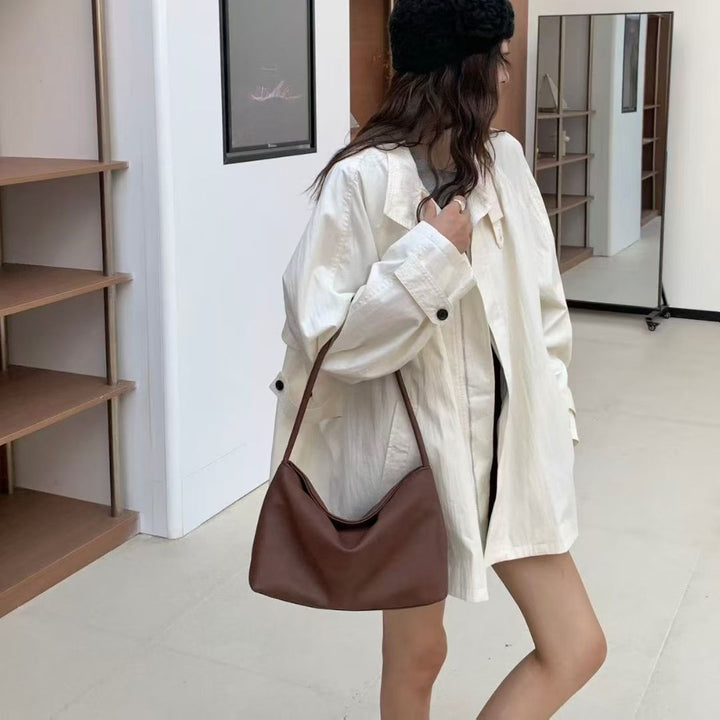 Minimalist Leather Hobo Bag