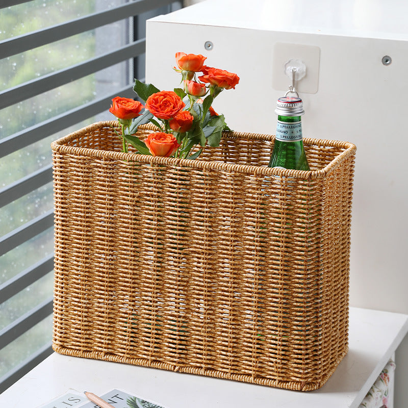 Unisex Rectangular Handwoven Storage Basket Kalsten