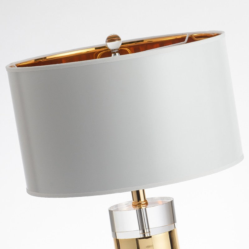 Elegant Glass Table Lamp with Modern Accents