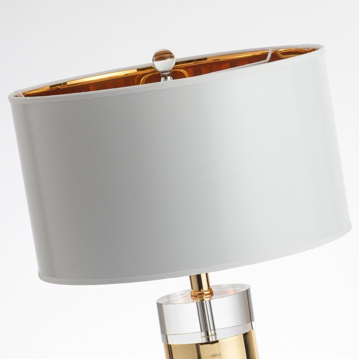 Elegant Glass Table Lamp with Modern Accents