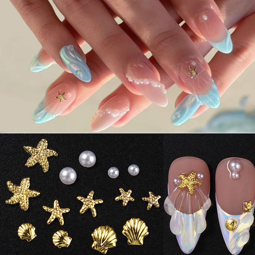 Sea-Themed Nail Art Decoration Kit