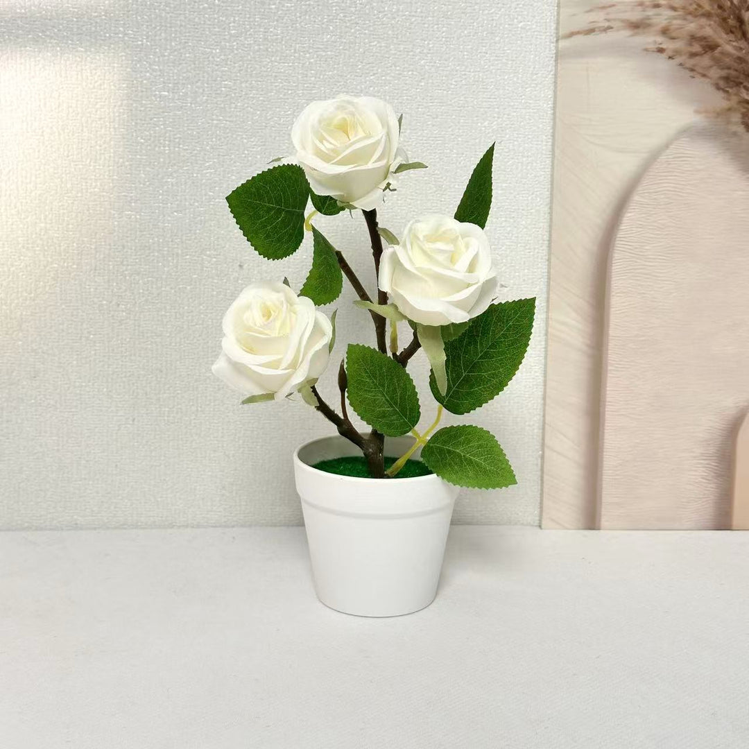 Faux Rose Flower Arrangement for Home Decor
