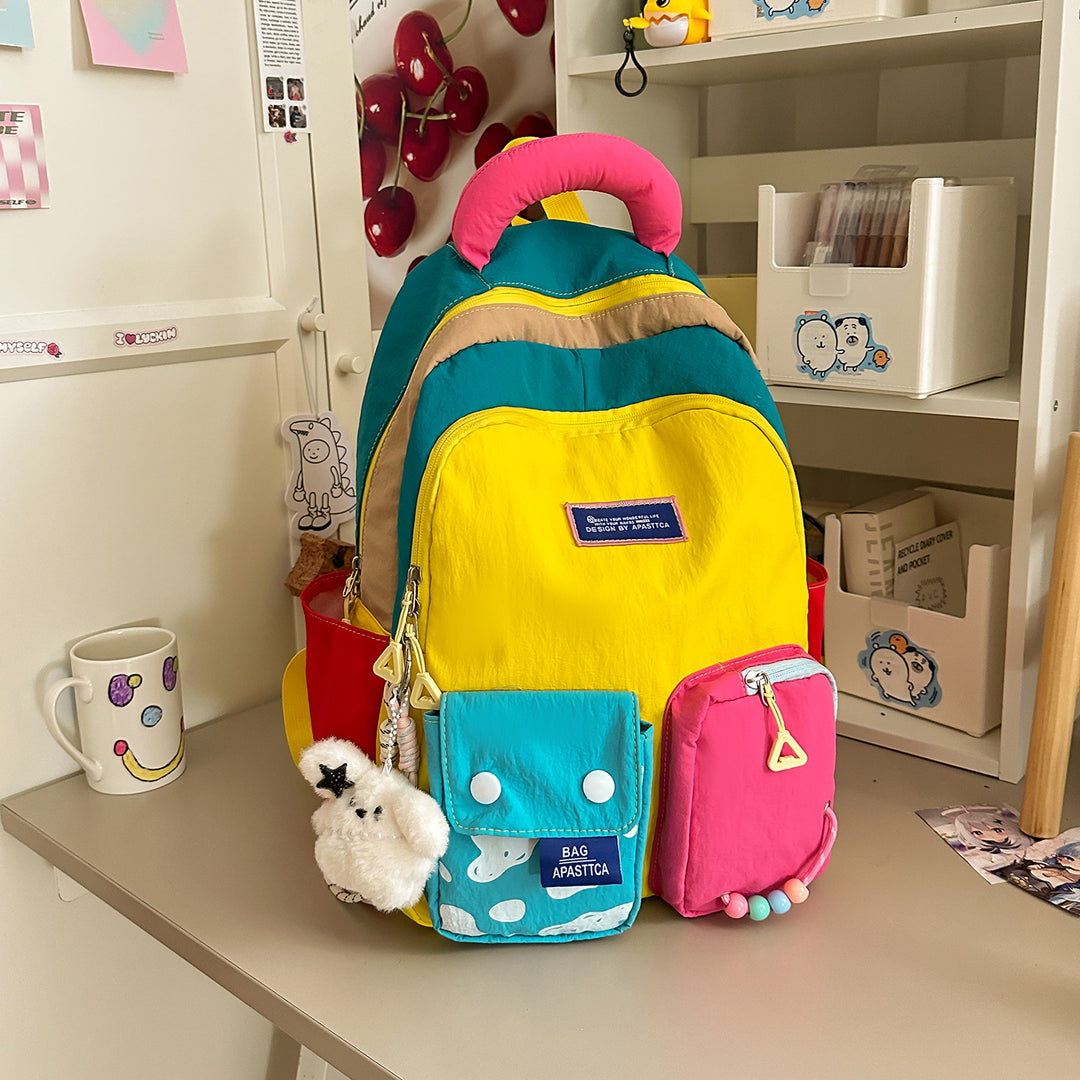 Colorful Multi-Pocket Backpack Kalsten