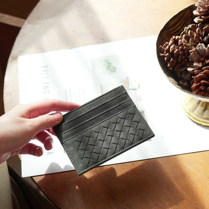 Textured Leather Credit Card Holder