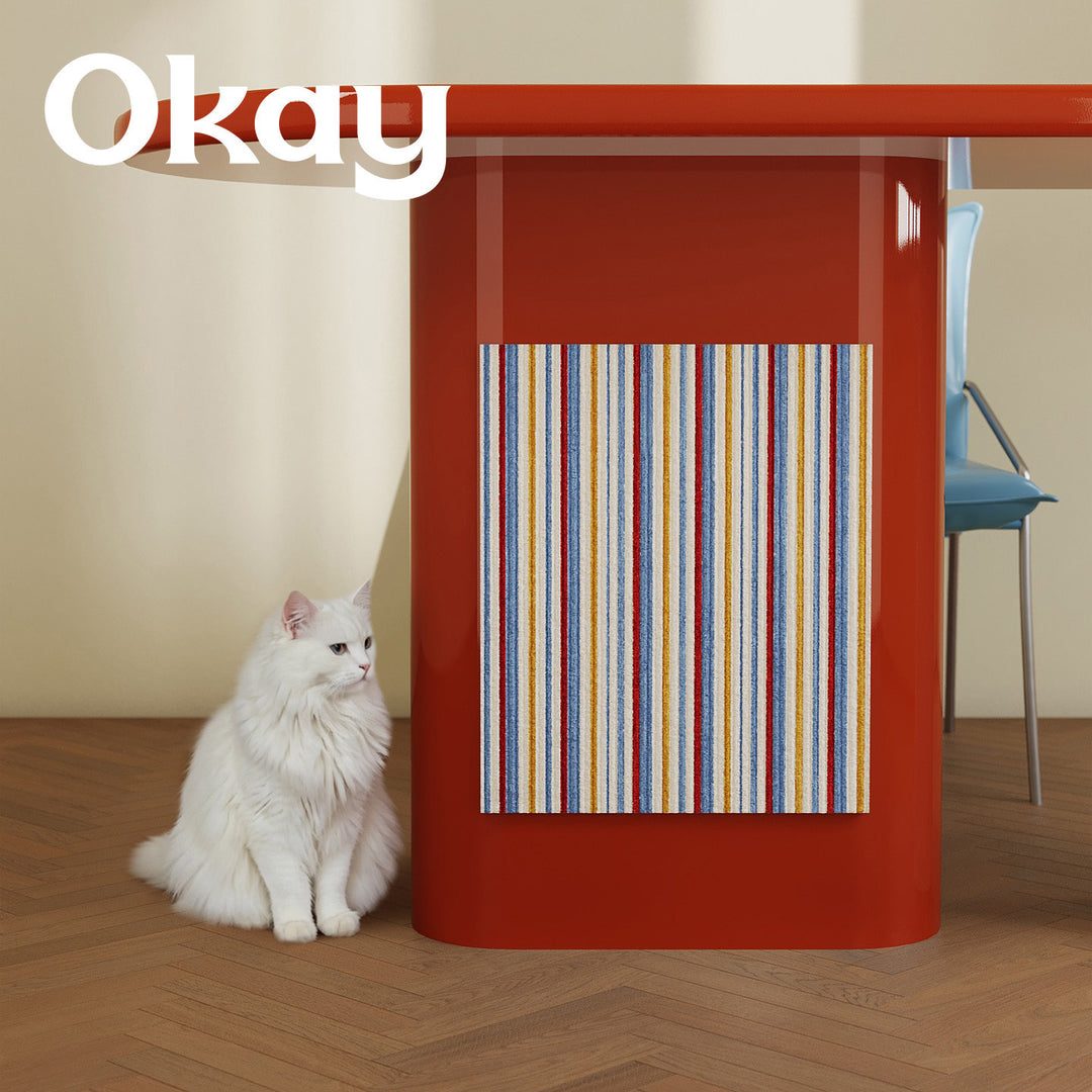 Kitchen Cabinet-Mounted Absorbent Striped Microfiber Dish Panel