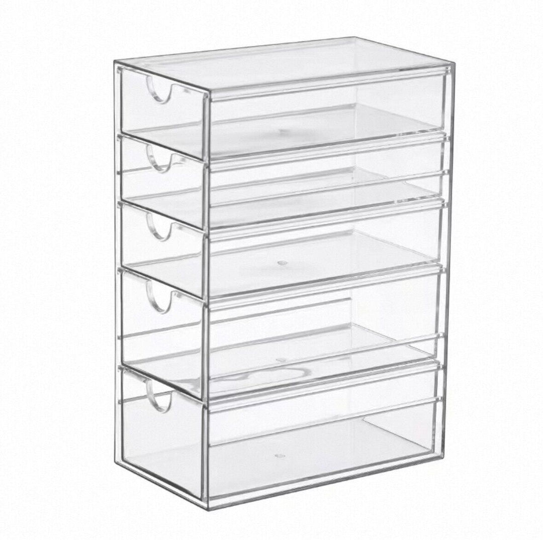 Clear Acrylic Storage Organizer with 5 Drawers