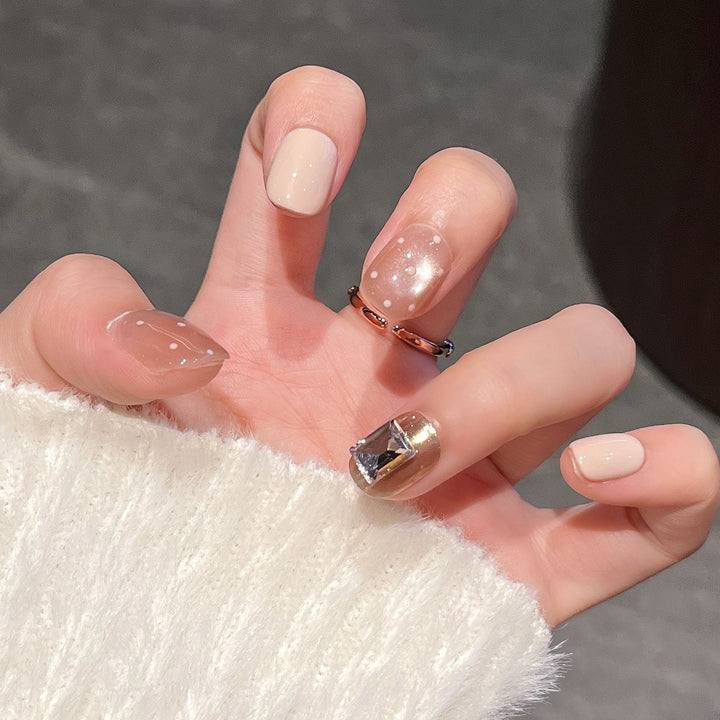 Elegant Nail Art Extensions with Pearl Accents Kalsten