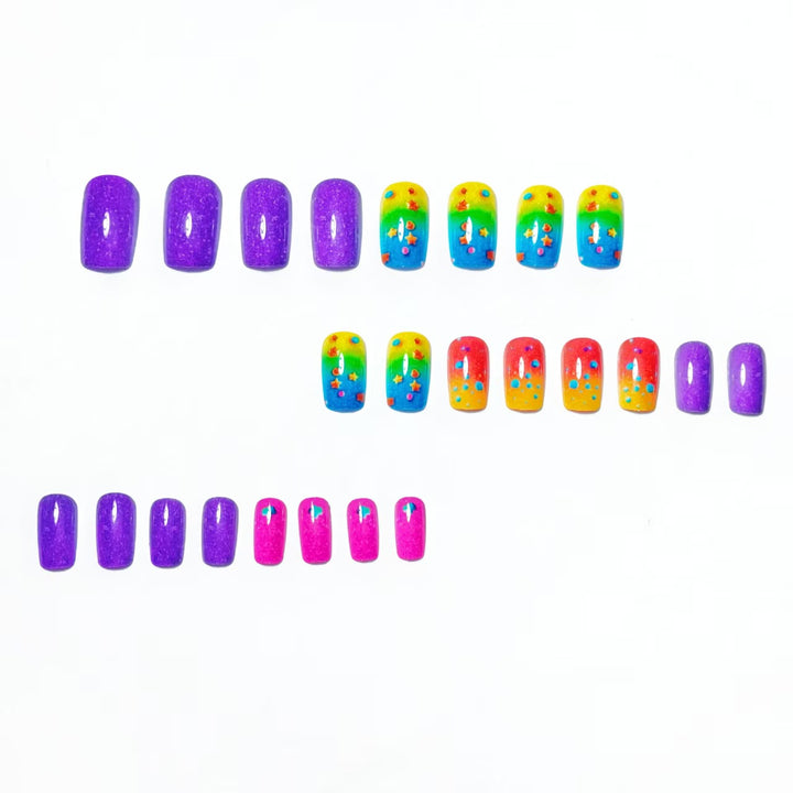 Creative Rainbow Gradient Nail Art Kalsten