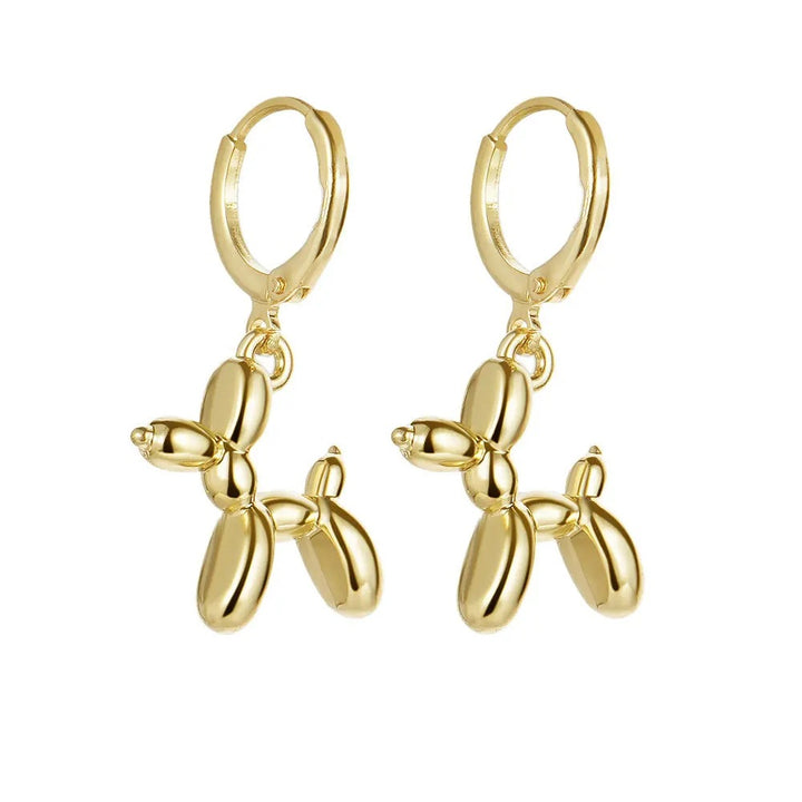 Playful Dog Pet Earrings Made of High-Quality Metal Kalsten