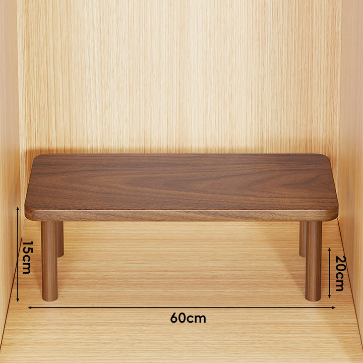 Adjustable Multi-Height Wooden Monitor Riser and Desktop Shelf