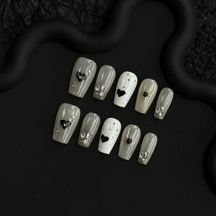 Butterfly-Embellished Press-On Nail Set