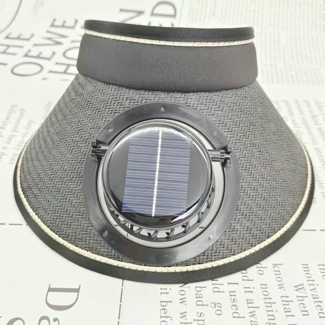 Sport Sun Visor with detachable front fan, adjustable headband and reflective piping Kalsten