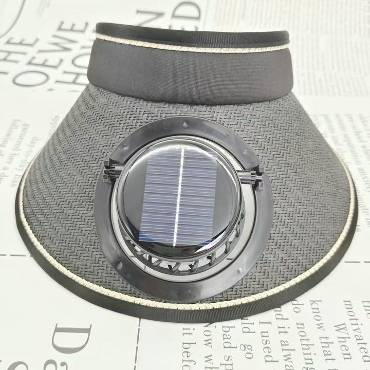 Sport Sun Visor with detachable front fan, adjustable headband and reflective piping Kalsten