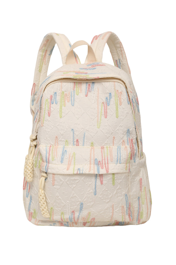 Patterned Backpack with Additional Compartments Kalsten