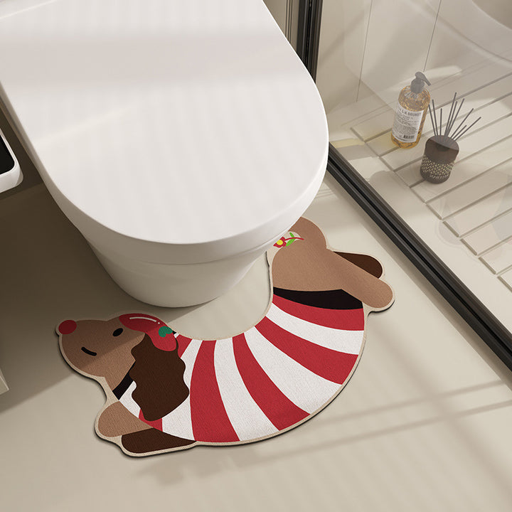Dog Shaped Bathroom Mat