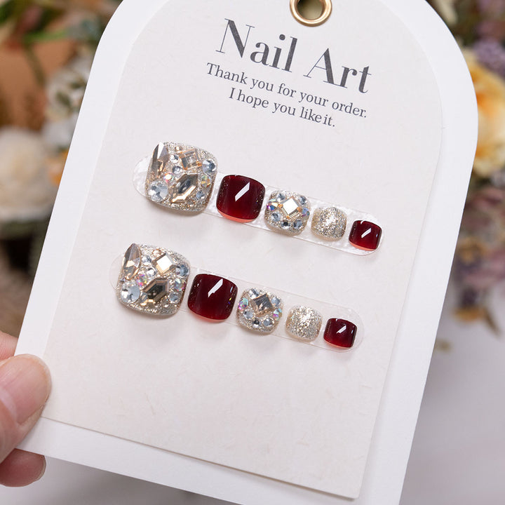 Decorative Rhinestone Toenail Art  1791110771