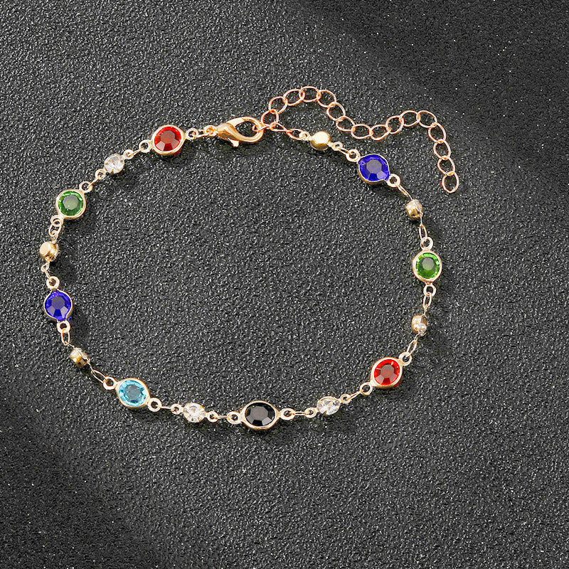 Elegant Rhinestone Chain Anklet Kalsten