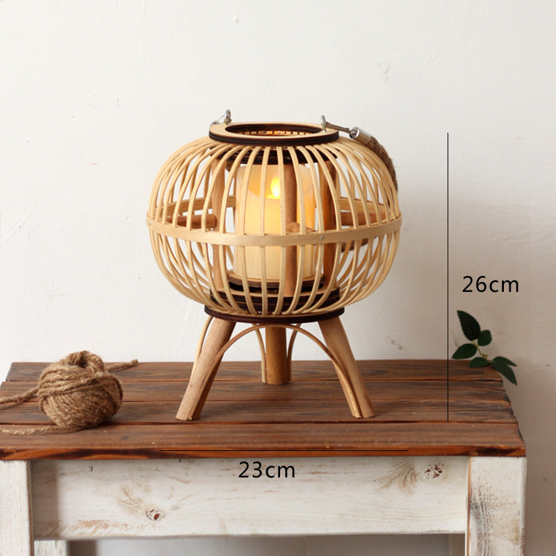 Stylish hanging lamp made of natural material Kalsten