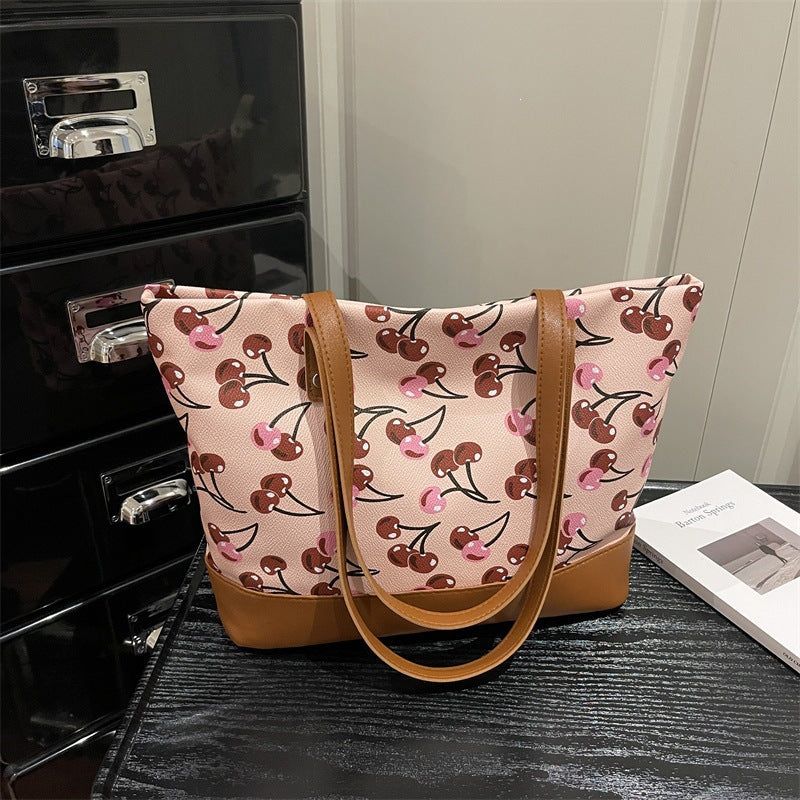Playful Printed Canvas Tote Bag Kalsten