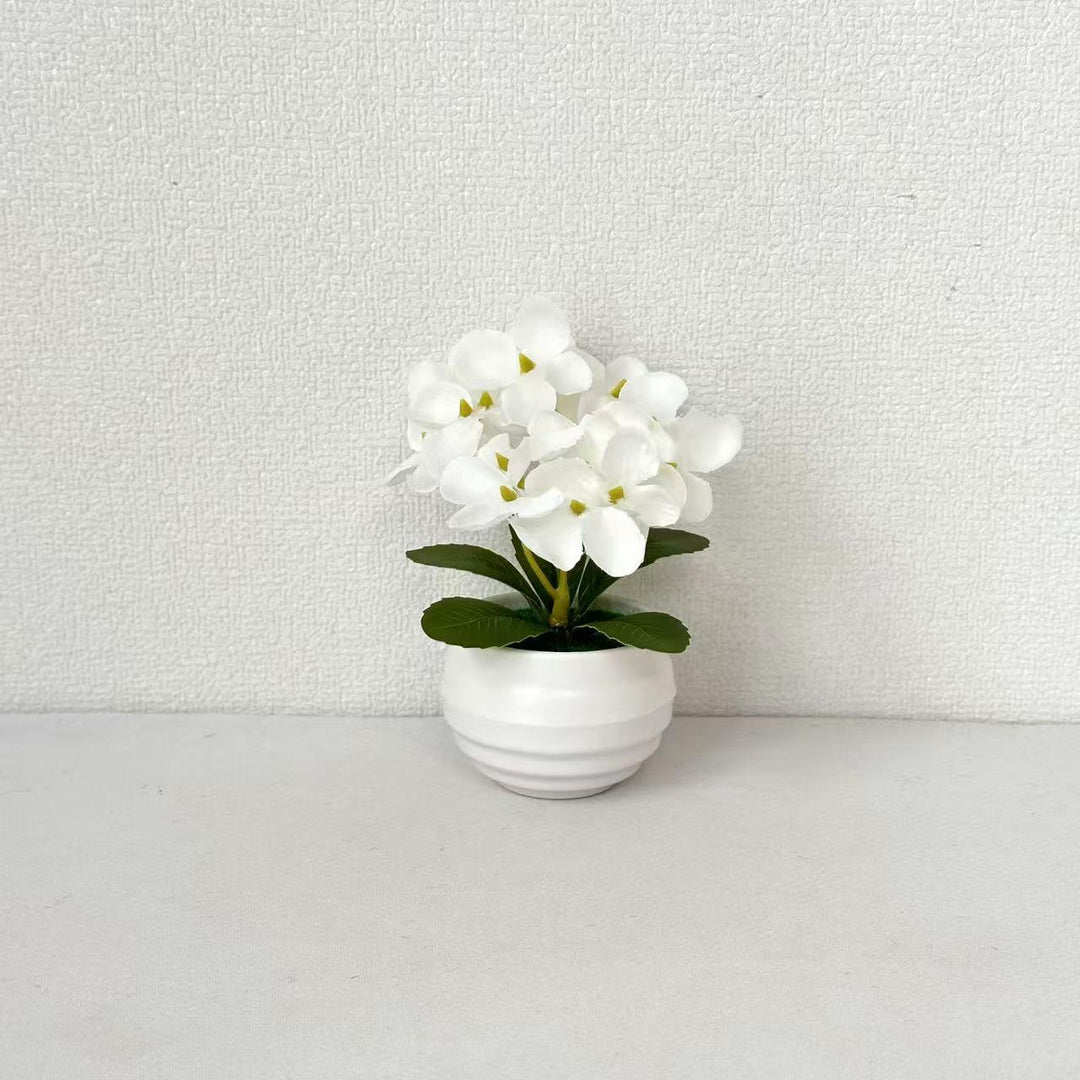 Lifelike Miniature Potted Orchid Plant