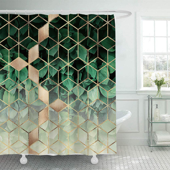 Textured Mosaic Pattern Shower Curtain Kalsten