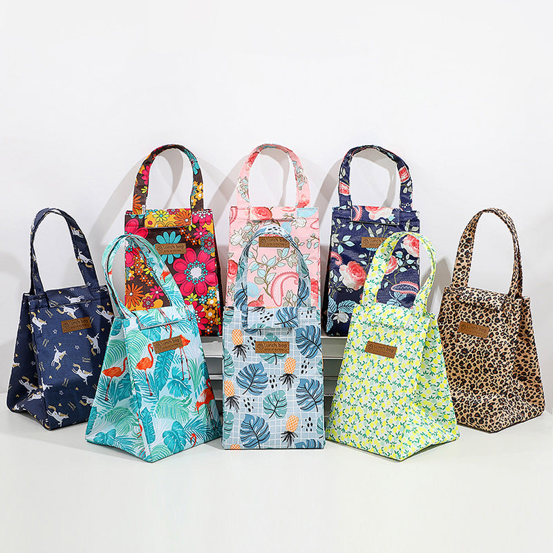 Floral Print Insulated Lunch Tote Kalsten