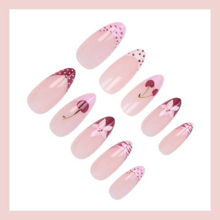 Nail art set with creative flower, heart and polka dot designs Kalsten