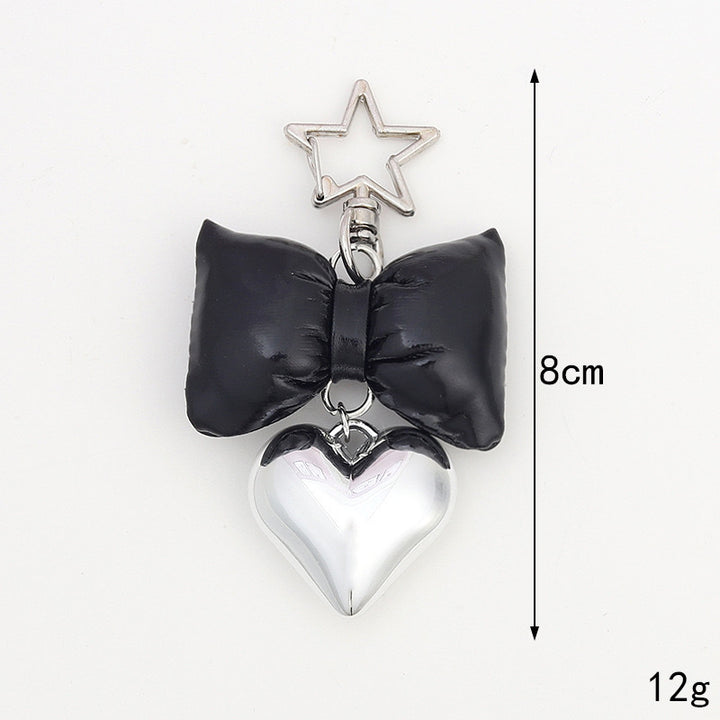 Cute Bow and Heart Keychain kalsten