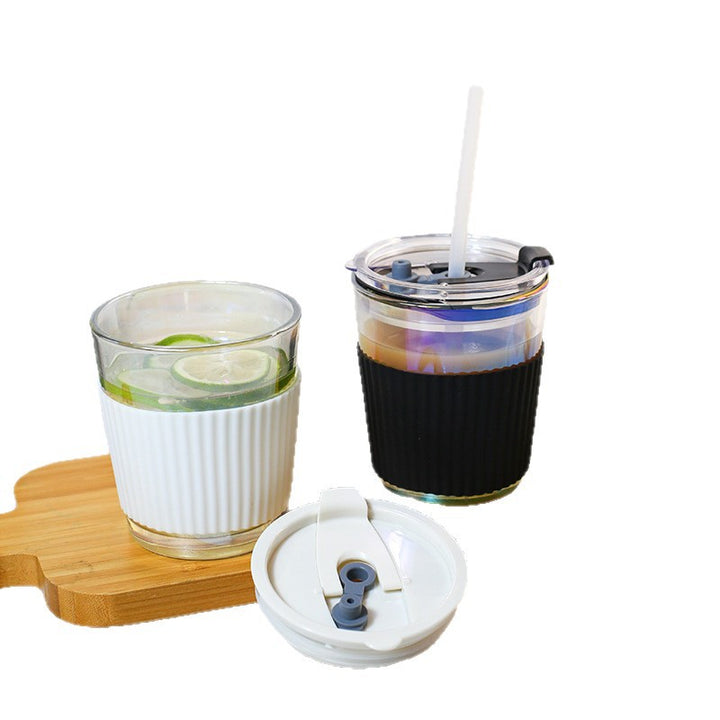 Ladies Insulated Drinking Cup with Flexible Silicone Cover and Integrated Straw Kalsten