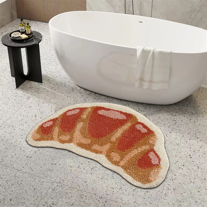 Croissant-Shaped Bath Mat