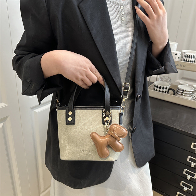 Playful Denim Mini Handheld Tote Bag Kalsten
