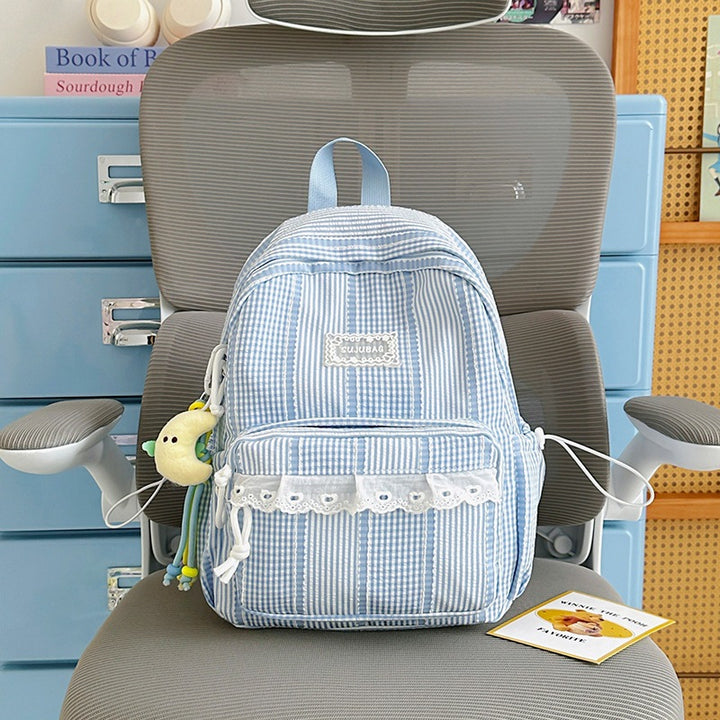Cute Plaid Design Backpack Kalsten