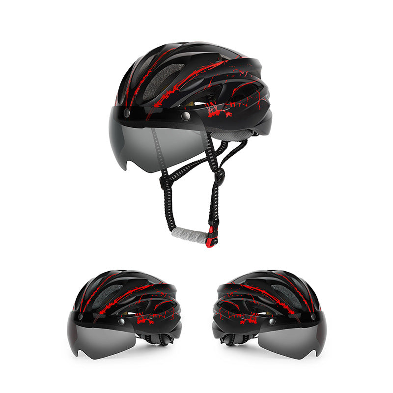 Aerodynamic Cycling Helmet with Integrated Visor Kalsten