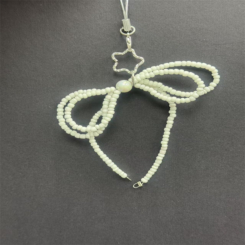 Decorative Beaded Bow Phone Charm Kalsten