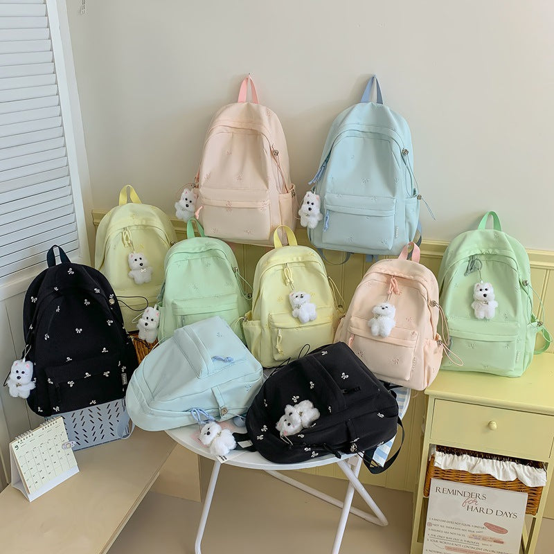 Floral Embroidered Daily Backpack Kalsten