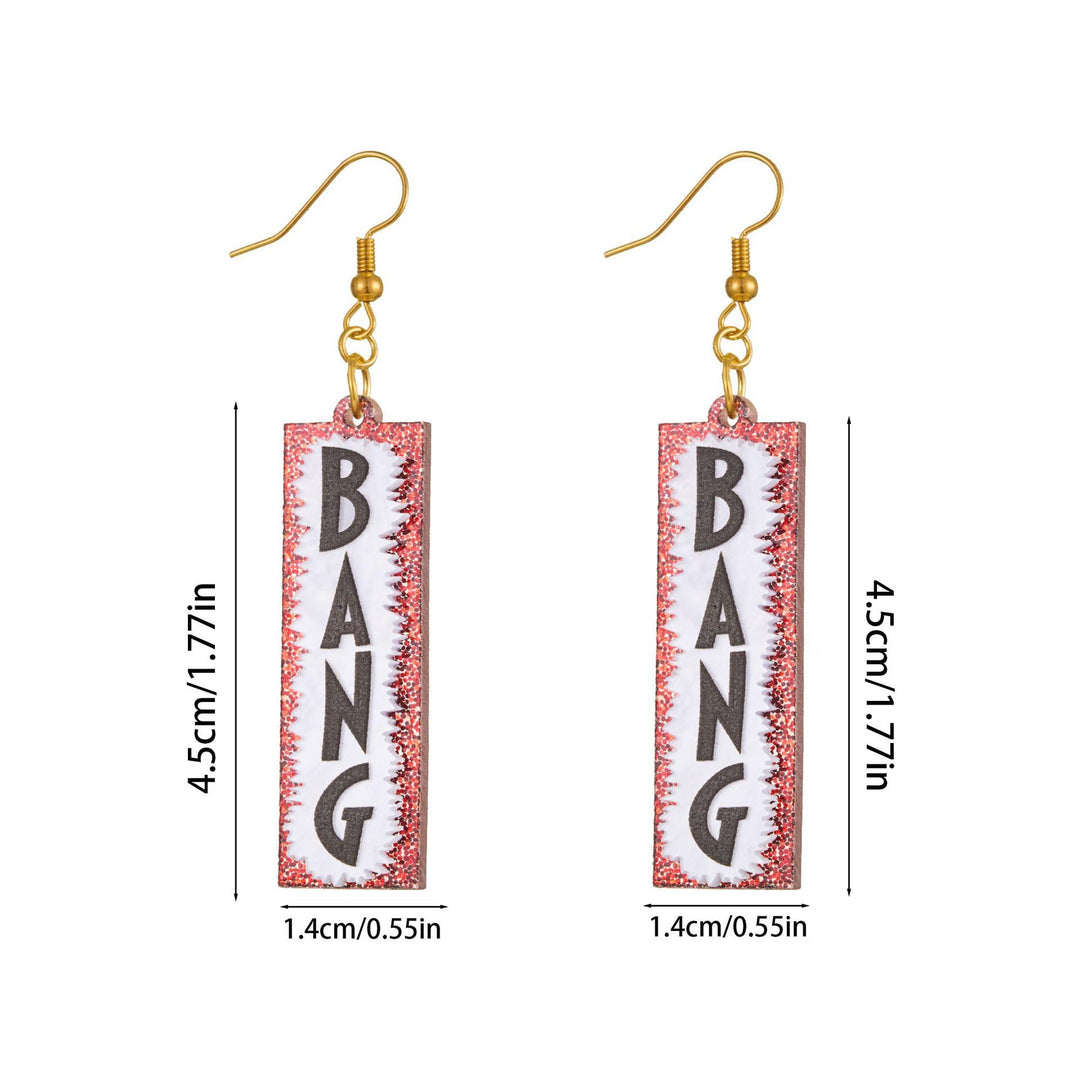 Quirky Word-Inspired Dangle Earrings Kalsten