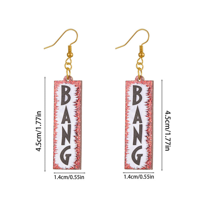 Quirky Word-Inspired Dangle Earrings Kalsten