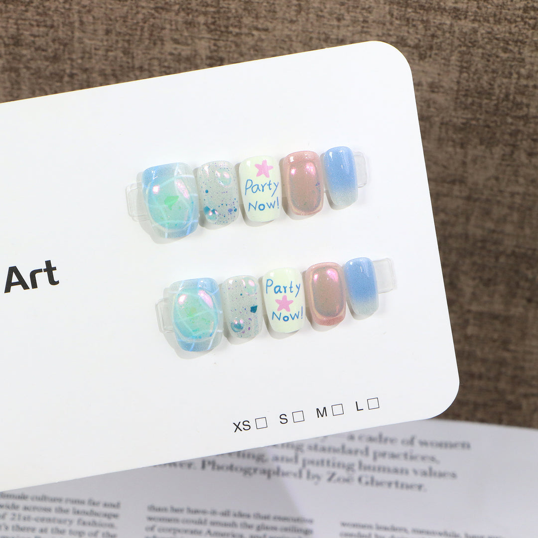 Creative Party-Themed Press-On Nail Set Kalsten