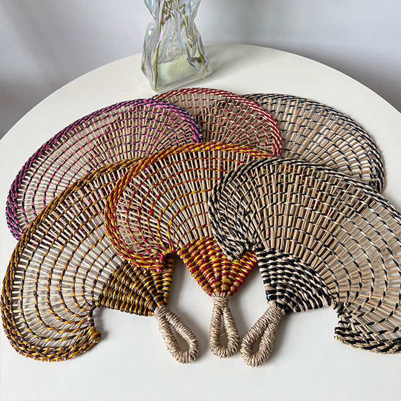 Women handmade fan made of natural materials Kalsten