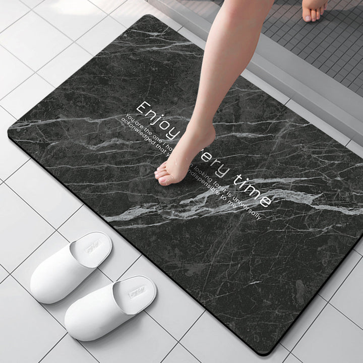 Marble Patterned Bath Mat