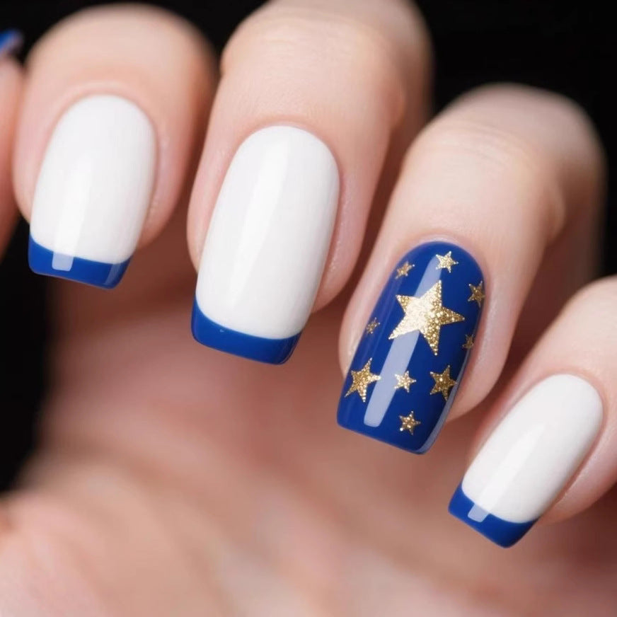Elegant Star-Embellished Nail Art Kalsten