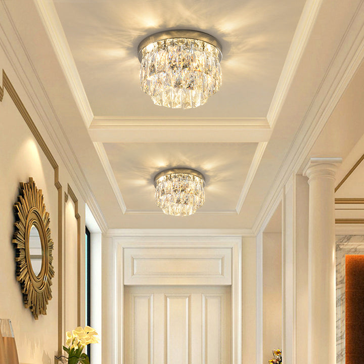 Elegant Crystal Flush Mount Light