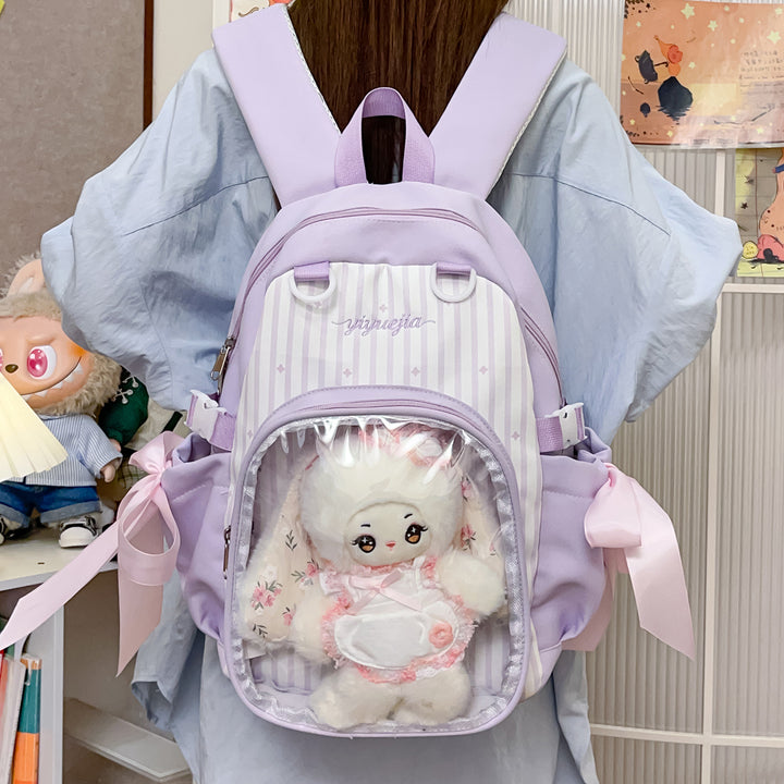 Transparent Window Multi-Compartment Backpack Kalsten